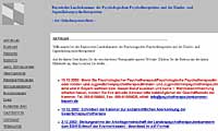 Website der Psychotherapeutenkammer Bayern